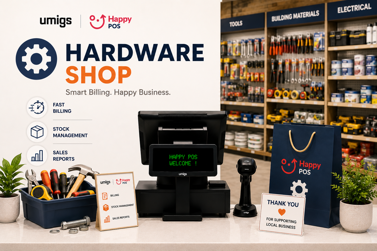 Hardware Shop with Happy POS