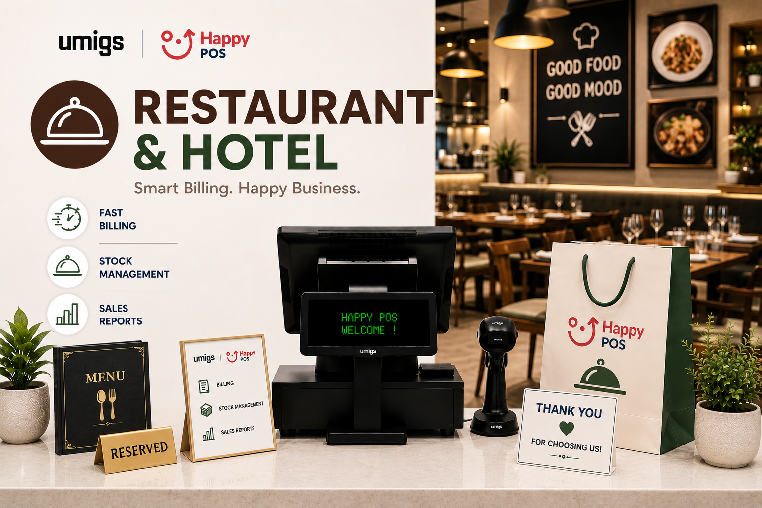 Restaurant & Hotel illustration